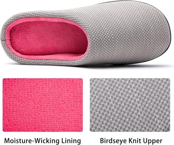 ⁦RockDove Women's Birdseye Knit Two-Tone Memory Foam Slipper⁩ - الصورة ⁦3⁩