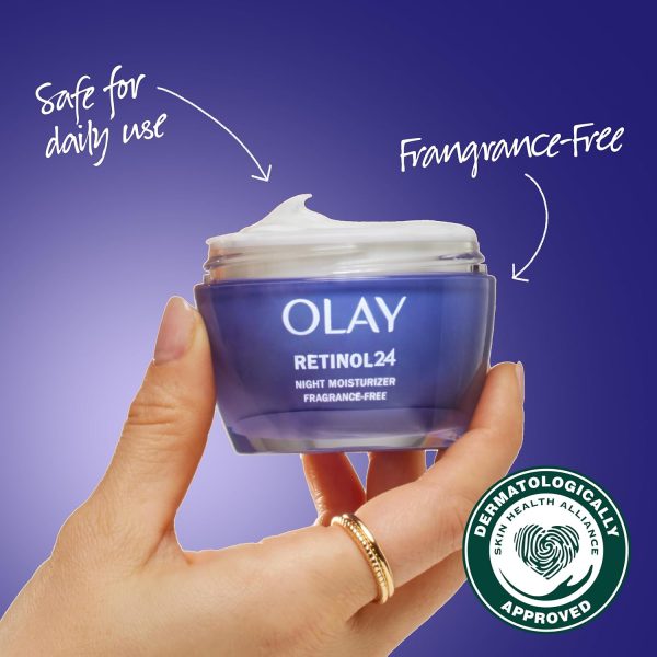 ⁦Olay Regenerist Retinol 24 Night Moisturizer Fragrance-Free + Whip Face Moisturizer Travel/Trial Size Gift Set⁩ - الصورة ⁦6⁩