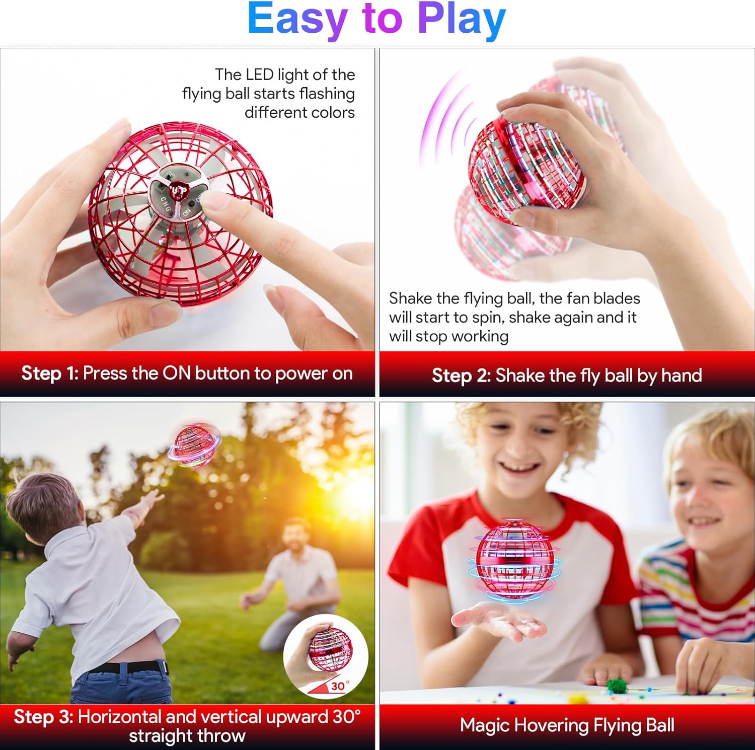 Flying Orb Ball, Flying Spinner Ball Toy, Hand Controlled Boomerang Hover Ball, Fidget Spinner Stress Ball, Christmas Birthday Cool Toys Gifts for 6 7 8 9 10+ Year Old Boys Girls Teens Indoor Outdoor 4 Flying Orb Ball, Flying Spinner Ball Toy, Hand Controlled Boomerang Hover Ball, Fidget Spinner Stress Ball, Christmas Birthday Cool Toys Gifts for 6 7 8 9 10+ Year Old Boys Girls Teens Indoor Outdoor - الصورة 4