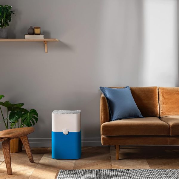 ⁦BLUEAIR Blue Pure 211+ Light Blue Pre-Filter, Washable Fabric Traps Pollen, Pet Hair & Dust, Diva Blue⁩ - الصورة ⁦4⁩