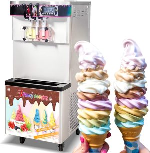 Commercial 3 Flavors Soft ice Cream Machine,Soft serve ice Cream Making Machine,ice Cream maker