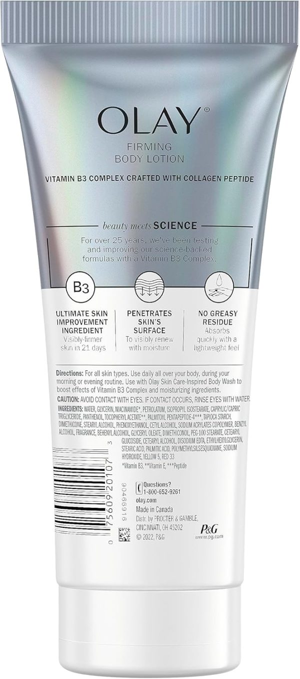 ⁦Olay Firming & Hydrating Hand and Body Lotion with Collagen, 6 fl oz (Pack of 3)⁩ - الصورة ⁦6⁩
