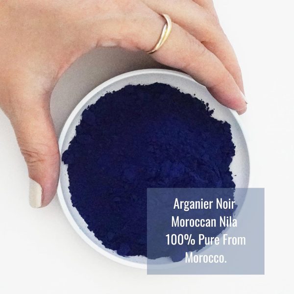 ⁦Arganier Noir Blue Nila, Moroccan Nila Powder Leaves Skin Nutrid And Radiant 80G⁩ - الصورة ⁦5⁩
