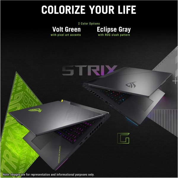 ⁦ASUS ROG Strix G18 Gaming Laptop, AMD Ryzen 9-9955HX, 64 GB DDR5 RAM, 2 TB PCIe SSD, 18" 2.5K (2560x1600) 240Hz Display, Nvidia G-Force RTX 5070, 4-Zone RGB Keyboard, W11 Pro, Eclipse Gray⁩ - الصورة ⁦3⁩