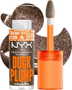 NYX PROFESSIONAL MAKEUP Duck Plump High Pigment Lip Gloss, Lip Plumper Gloss with Spicy Ginger - Onyxpected