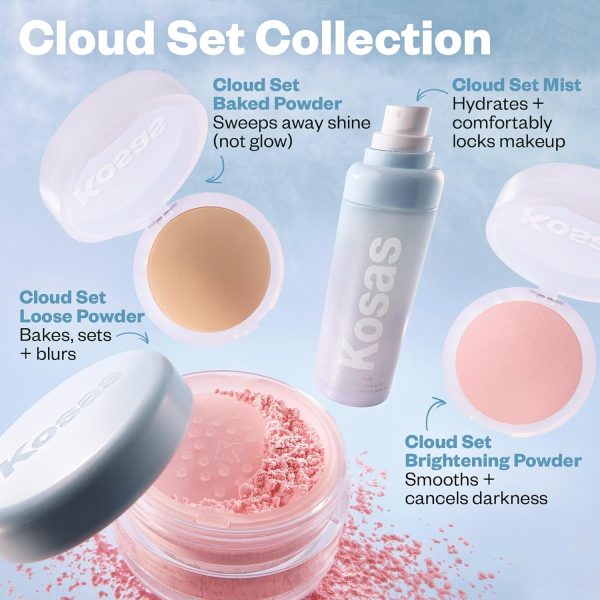 ⁦Kosas Cloud Set Airy Setting Spray,+ Smoothing Mist – Hydrating Makeup Spray, Alcohol Free, Oil Free, 12-Hour Hold, Minimizes Appearance of Pores,Lightweight Refreshing Face Mist for All Skin Types⁩ - الصورة ⁦8⁩