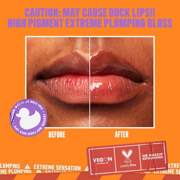 ⁦NYX PROFESSIONAL MAKEUP Duck Plump High Pigment Lip Gloss, Lip Plumper Gloss with Spicy Ginger - Onyxpected⁩ - الصورة ⁦4⁩