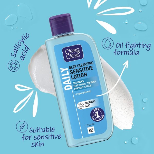 ⁦Clean & Clear Deep Cleansing Lotion for Sensitive Skin 200ml⁩ - الصورة ⁦3⁩