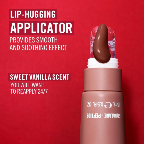 ⁦Rimmel London Oh My Gloss Butter Me Up Lip Butter Balm 001 Vanilla Frost, Hydrating Lip Balm, Tinted Lip Balm, Lip Care, Hydration, Nourishing, Squalene, 0.53oz⁩ - الصورة ⁦5⁩
