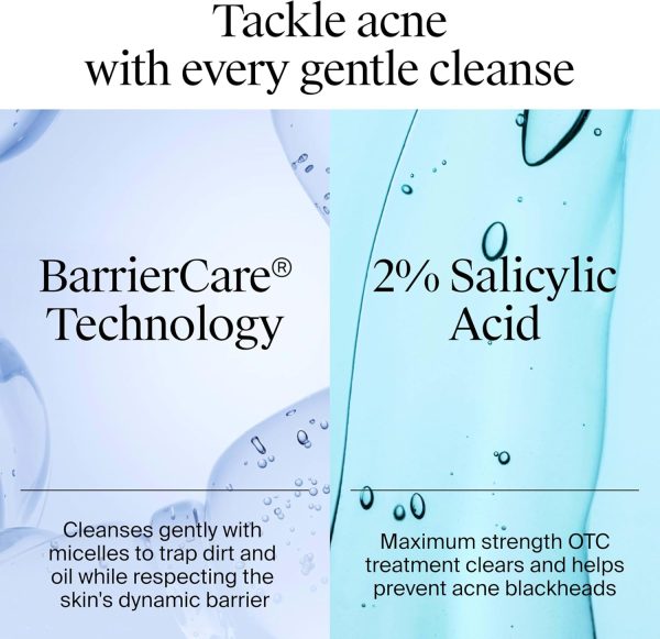 ⁦Neutrogena Oil-Free Acne Face Wash, Fragrance Free, Sensitive Skin Facial Cleanser with 2% Salicylic Acid Acne Treatment for Face, 9.1 Fl Oz⁩ - الصورة ⁦5⁩