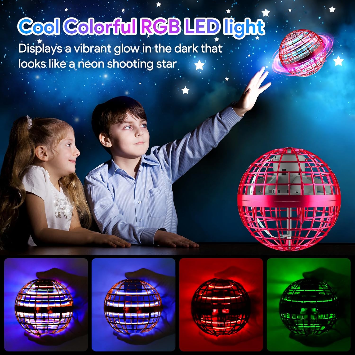 Flying Orb Ball, Flying Spinner Ball Toy, Hand Controlled Boomerang Hover Ball, Fidget Spinner Stress Ball, Christmas Birthday Cool Toys Gifts for 6 7 8 9 10+ Year Old Boys Girls Teens Indoor Outdoor 3 Flying Orb Ball, Flying Spinner Ball Toy, Hand Controlled Boomerang Hover Ball, Fidget Spinner Stress Ball, Christmas Birthday Cool Toys Gifts for 6 7 8 9 10+ Year Old Boys Girls Teens Indoor Outdoor - الصورة 3