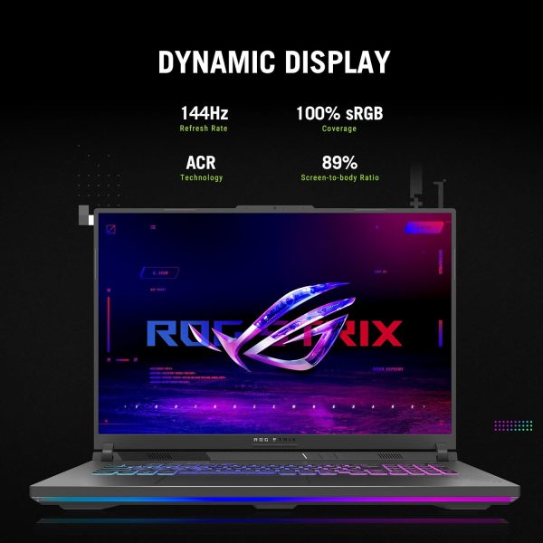 ⁦ASUS ROG Strix G18 (2025) Gaming Laptop, 18” ROG FHD+ 16:10 144Hz, NVIDIA® GeForce RTX™ 5060, AMD Ryzen™ 9 8940HX Mobile Processor, 16GB DDR5-5200Mhz, 1TB SSD, Wi-Fi 6E, Wind 11 Home⁩ - الصورة ⁦3⁩