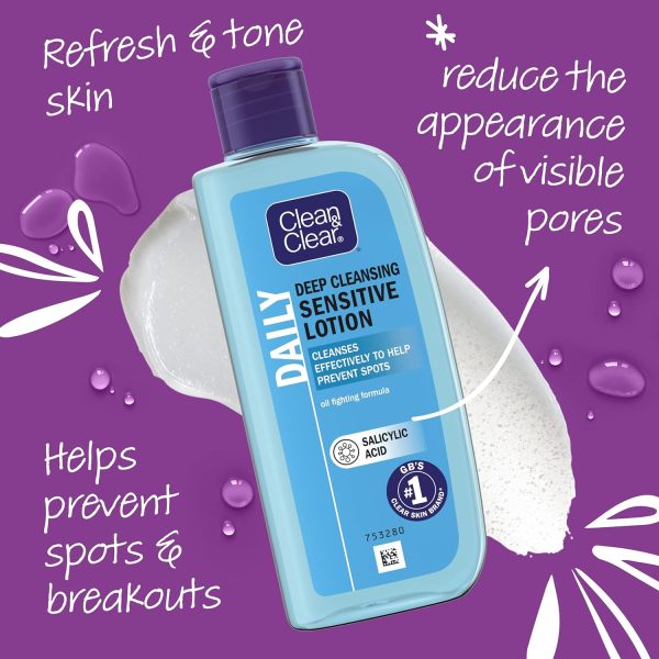 ⁦Clean & Clear Deep Cleansing Lotion for Sensitive Skin 200ml⁩ - الصورة ⁦4⁩