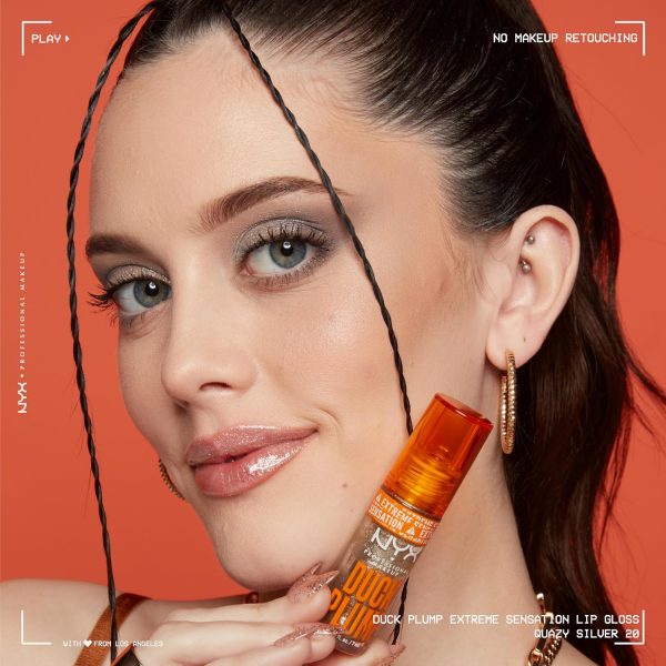 ⁦NYX PROFESSIONAL MAKEUP Duck Plump High Pigment Lip Gloss, Lip Plumper Gloss with Spicy Ginger - Onyxpected⁩ - الصورة ⁦7⁩