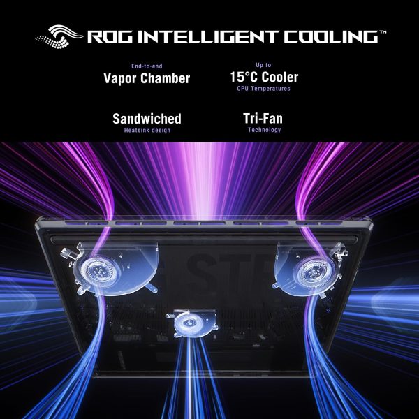 ⁦ASUS ROG Strix G16 (2025) Gaming Laptop, 16” FHD+ 16:10 165Hz/3ms Display, NVIDIA® GeForce RTX™ 5050 Laptop GPU, Intel® Core™ i7 Processor 14650HX, 16GB DDR5, 1TB PCIe Gen 4 SSD, Wi-Fi 7, Win 11 Home⁩ - الصورة ⁦5⁩