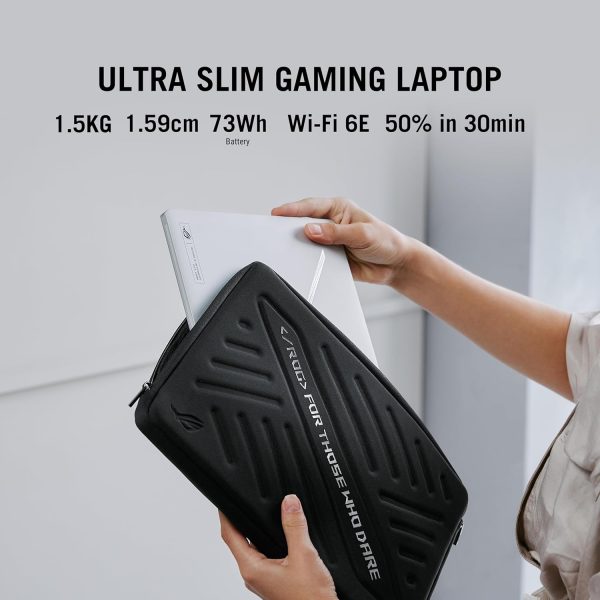 ⁦ASUS ROG Zephyrus G14 (Platinum White) Gaming Laptop | NVIDIA RTX 5050 8GB | AMD Ryzen™ 9 270 | 16GB RAM |1TB SSD |14" 3K OLED 120Hz | Win11 [GA403UH-OLED9161W]⁩ - الصورة ⁦8⁩
