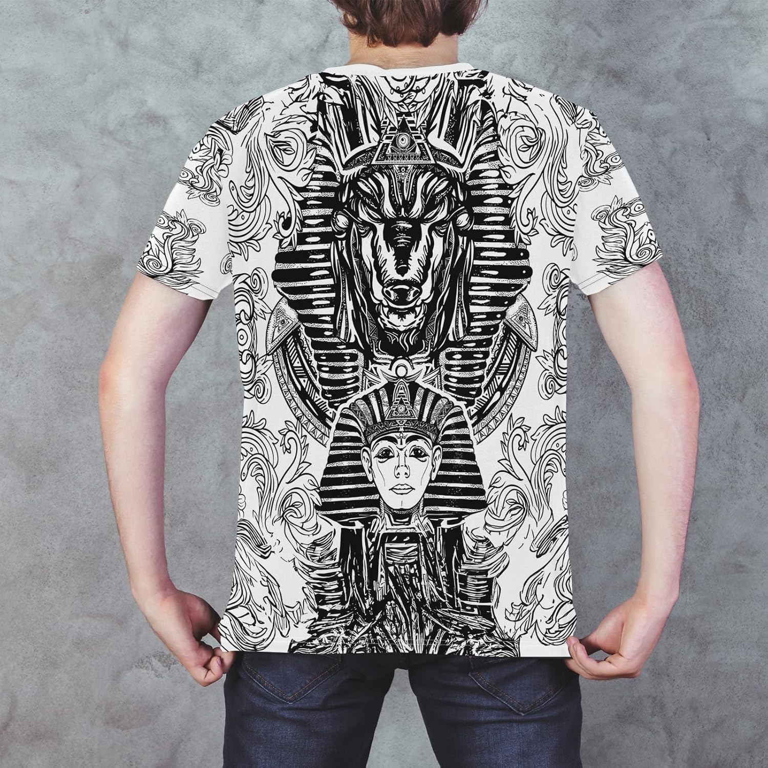 BJU Ancient Egypt Graphic T-Shirt Crewneck Tee 3D Printed Short Sleeve Loose Casual Top Unisex 5 BJU Ancient Egypt Graphic T-Shirt Crewneck Tee 3D Printed Short Sleeve Loose Casual Top Unisex - الصورة 5