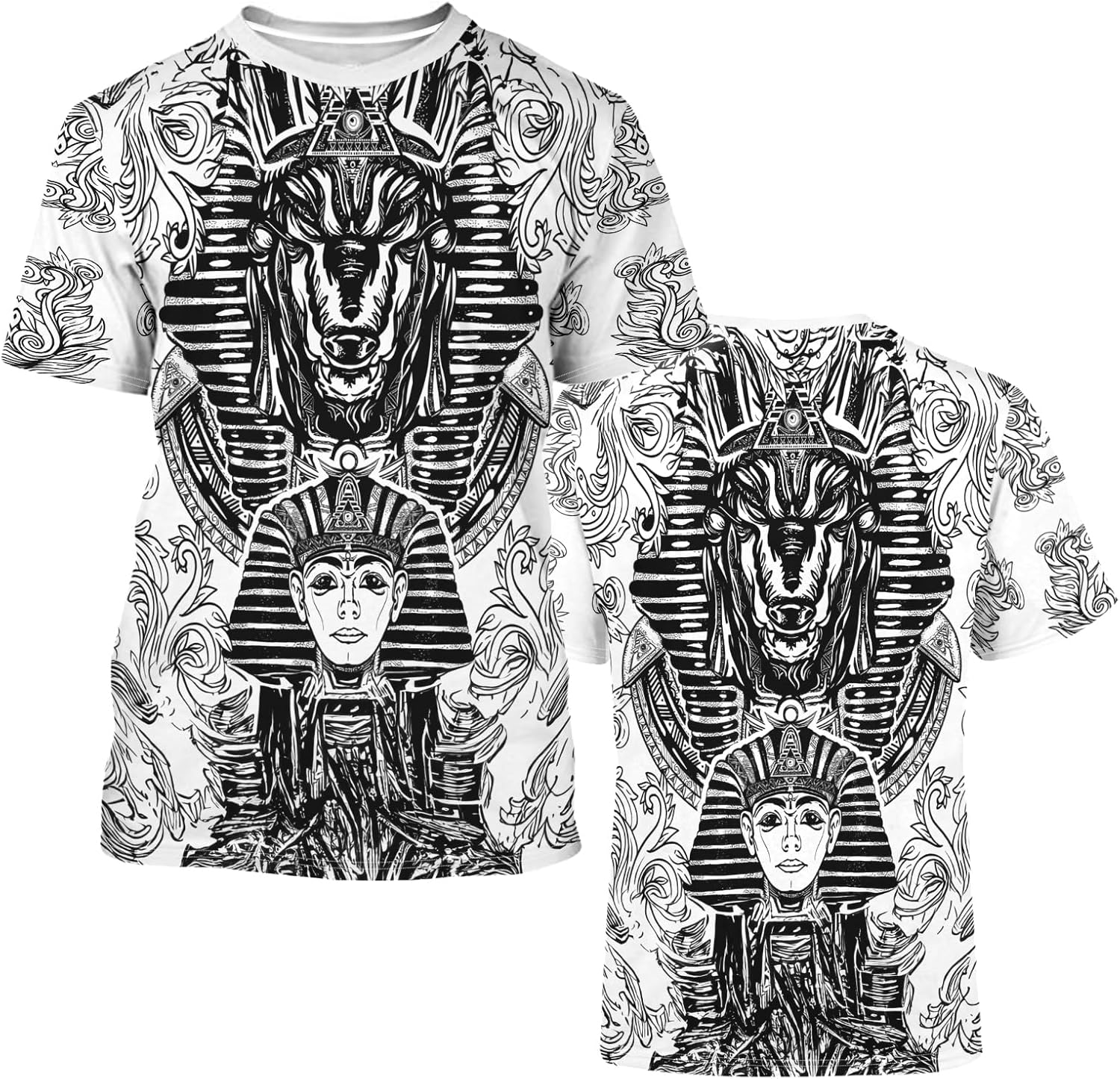 BJU Ancient Egypt Graphic T-Shirt Crewneck Tee 3D Printed Short Sleeve Loose Casual Top Unisex 3 BJU Ancient Egypt Graphic T-Shirt Crewneck Tee 3D Printed Short Sleeve Loose Casual Top Unisex - الصورة 3