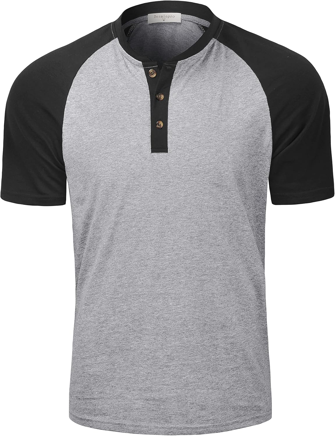 Derminpro Men's Henley Cotton Casual Short/Long Sleeve Lightweight Button T-Shirts 1 Derminpro Men's Henley Cotton Casual Short/Long Sleeve Lightweight Button T-Shirts