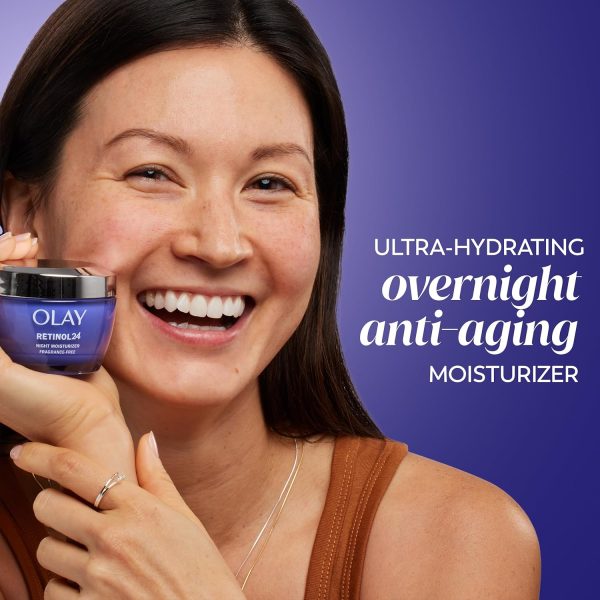 ⁦Olay Regenerist Retinol 24 Night Moisturizer Fragrance-Free + Whip Face Moisturizer Travel/Trial Size Gift Set⁩ - الصورة ⁦2⁩