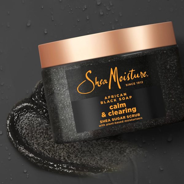 ⁦SheaMoisture Sugar Body Scrub African Black Soap for healthy, glowing skin African black soap with 24h shea moisture nutrients 12 oz⁩ - الصورة ⁦4⁩