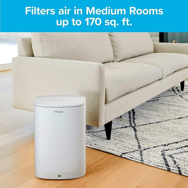 ⁦3M FILTRETE FAP-C03-WS-2G Room Air Purifier, Captures 99% of Airborne particles, allergen reduction, up to 66 square meters. Ideal for medium Office, Bedroom, Kitchen. 1 unit/CTN⁩ - الصورة ⁦7⁩