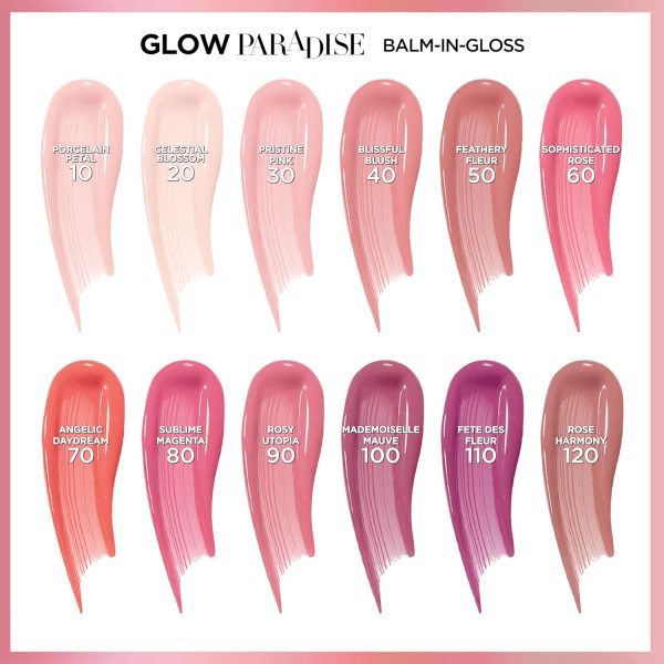 ⁦L’Oréal Paris L'Oreal Glow Paradise Hydrating Lip Balm-in-Gloss with Pomegranate Extract & Hyaluronic Acid, Feathery Fleur, 0.23 fl oz⁩ - الصورة ⁦5⁩