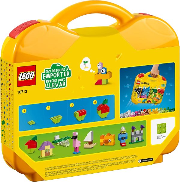 ⁦LEGO 10713 Classic Creative Suitcase, Toy Storage Case with Fun Colourful Building Bricks, Gifts for 4 plus Year old Kids, Boys & Girls⁩ - الصورة ⁦3⁩