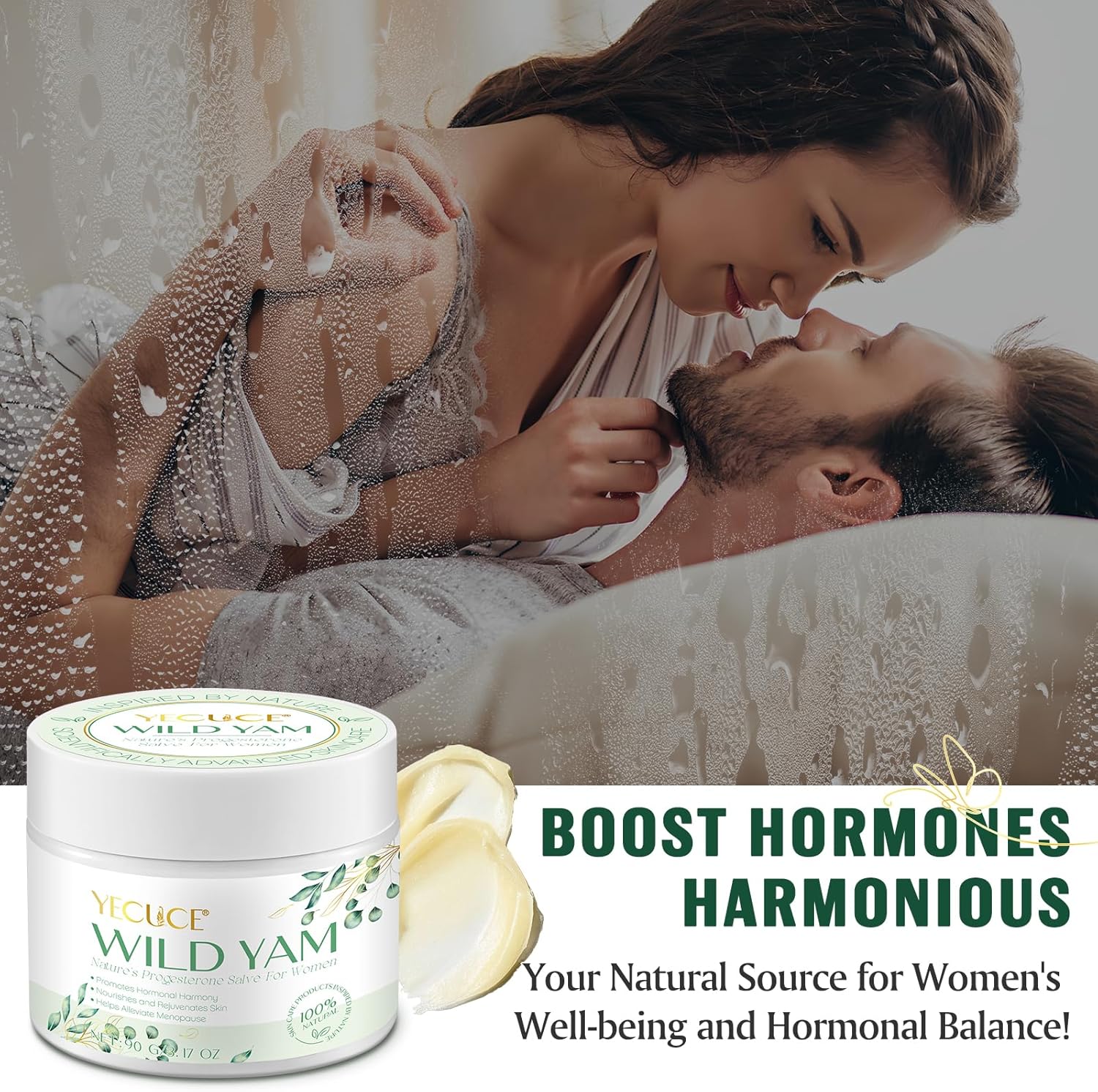 Wild Yam 90g, All Natural Body Moisturiser, Firming, Wild Yam Cream Hormone Balancing, Anti-Wrinkle, Soothing, Women's Dry Skin Skin Cream, Relieves Premenstrual Syndrome and Menopausal Symptoms 8 Wild Yam 90g, All Natural Body Moisturiser, Firming, Wild Yam Cream Hormone Balancing, Anti-Wrinkle, Soothing, Women's Dry Skin Skin Cream, Relieves Premenstrual Syndrome and Menopausal Symptoms - الصورة 8