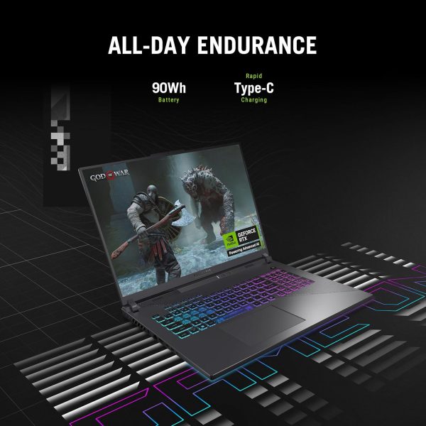 ⁦ASUS ROG Strix G18 (2025) Gaming Laptop, 18” ROG FHD+ 16:10 144Hz, NVIDIA® GeForce RTX™ 5060, AMD Ryzen™ 9 8940HX Mobile Processor, 16GB DDR5-5200Mhz, 1TB SSD, Wi-Fi 6E, Wind 11 Home⁩ - الصورة ⁦7⁩