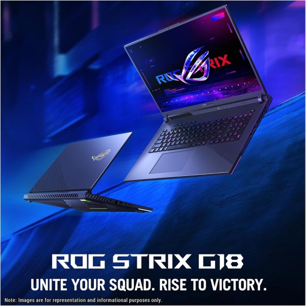 ⁦ASUS ROG Strix G16 Gaming Laptop, AMD Ryzen 9-9955HX, 32 GB DDR5 RAM, 2 TB PCIe SSD, 16" WUXGA (1920x1200) 165Hz Display, Nvidia G-Force RTX 5060, 4-Zone RGB Keyboard, W11 Pro, Eclipse Gray⁩ - الصورة ⁦4⁩