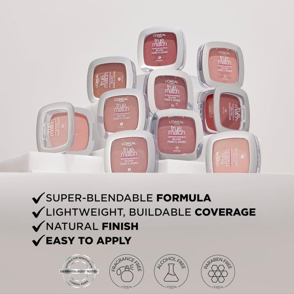 ⁦L'Oreal True Match Super-Blendable Blush, Warm, Subtle Sable, 0.21 oz⁩ - الصورة ⁦7⁩