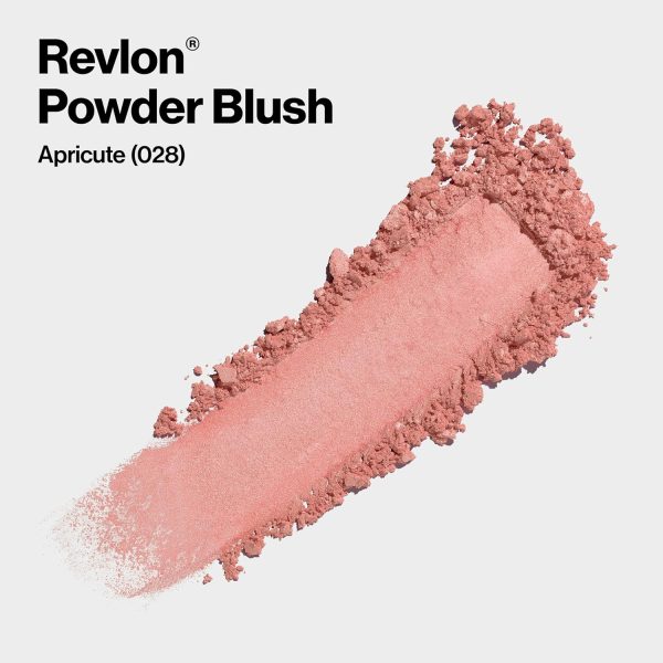⁦Revlon Powder Blush, Face Makeup Stocking Stuffers for Women, Buildable Color, Lightweight & Smooth Finish, 028 Apricute, 0.17 oz⁩ - الصورة ⁦2⁩