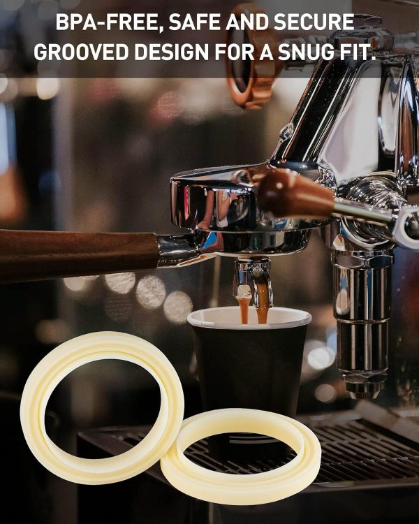 ⁦54mm Silicone Steam Ring, 2PCS Grouphead Gasket Replacement Accessories, No BPA Silicone Gasket Seal, for Breville Espresso Machine 878/870/860/840/810/500/450/ Sage 500/870/875/880/810/878⁩ - الصورة ⁦3⁩