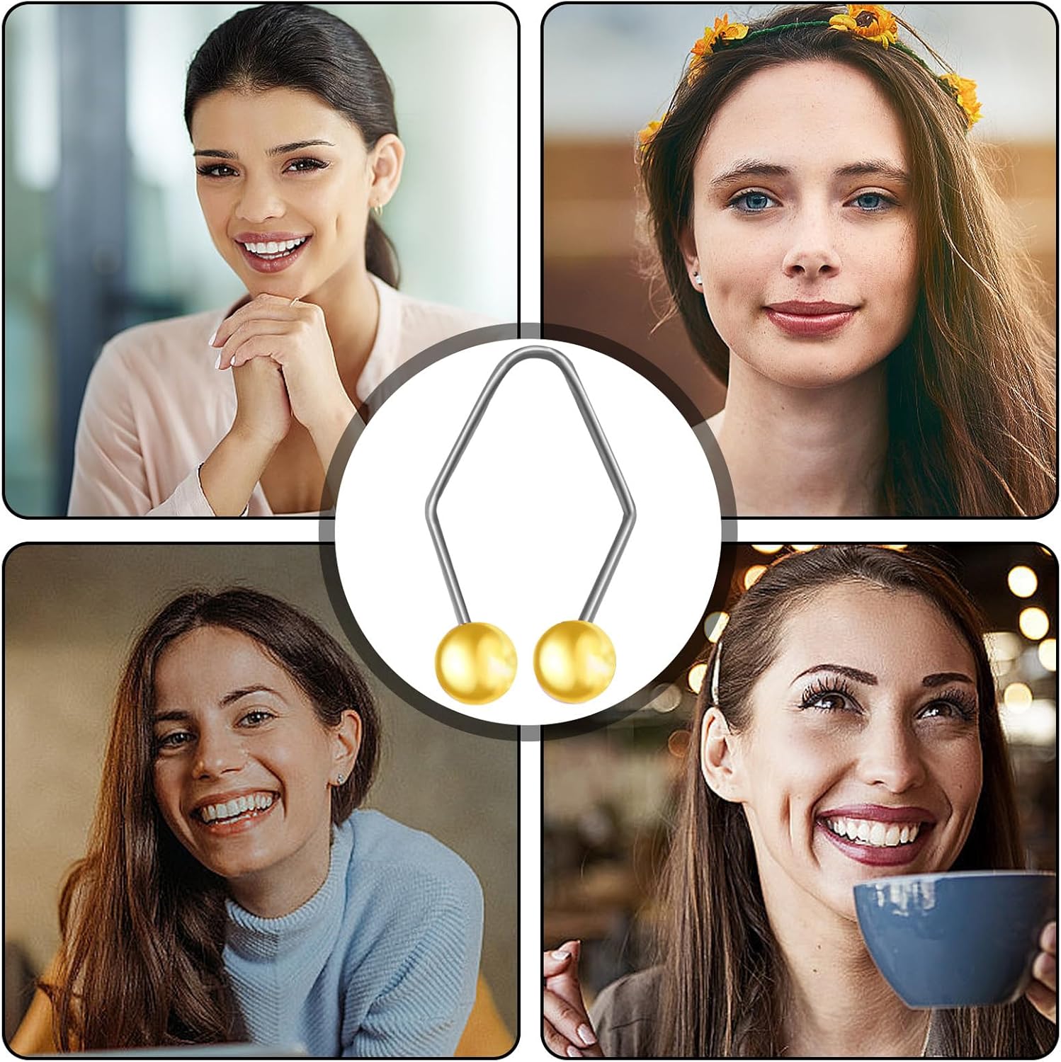 Cheek Exerciser,Fashionable Stainless Steel Muscle Trainer for Cheeks - Face Beauty Products for Smile for Studying, Working, Reading, Typing, Sleeping 4 Cheek Exerciser,Fashionable Stainless Steel Muscle Trainer for Cheeks - Face Beauty Products for Smile for Studying, Working, Reading, Typing, Sleeping - الصورة 4