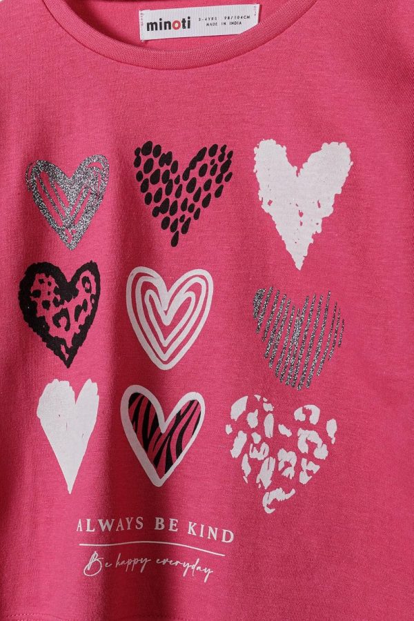 ⁦Minoti Girls Girls 3Pk Basic Be Kind L/S Graphic Tops Girls 3Pk Basic Be Kind L/S Graphic Tops⁩ - الصورة ⁦9⁩