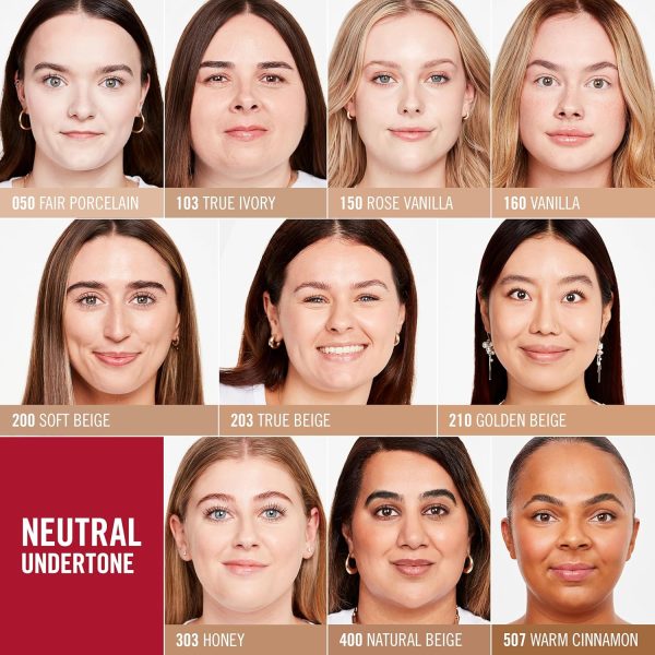 ⁦Rimmel London Lasting Finish 35 Hour, 302 Warm Olive, Foundation, Long-Wearing, Hydrating, Vegan Formula, Full-Coverage, 30ml (1oz)⁩ - الصورة ⁦9⁩