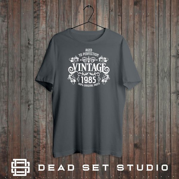 ⁦40th Birthday Gift for Men - Vintage Mens T Shirt Born 1984 Aged to Perfection - 1984 Birthday Gifts for Men⁩ - الصورة ⁦4⁩