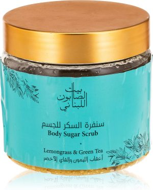 Bayt Al Saboun Al Loubnani Lemongrass & Green Tea Body Sugar Scrub, 500 Gm