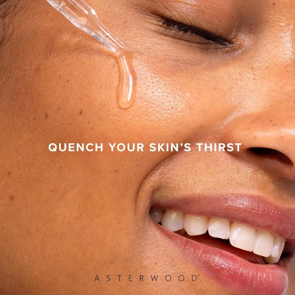 ⁦ASTERWOOD NATURALS Pure Hyaluronic Acid Serum for Face - Plumping, Anti-Aging & Hydrating - Fragrance-Free, Pairs Well with Vitamin C Face Serum & Hylunaric Acid Moisturizer, 29ml/1 oz⁩ - الصورة ⁦4⁩