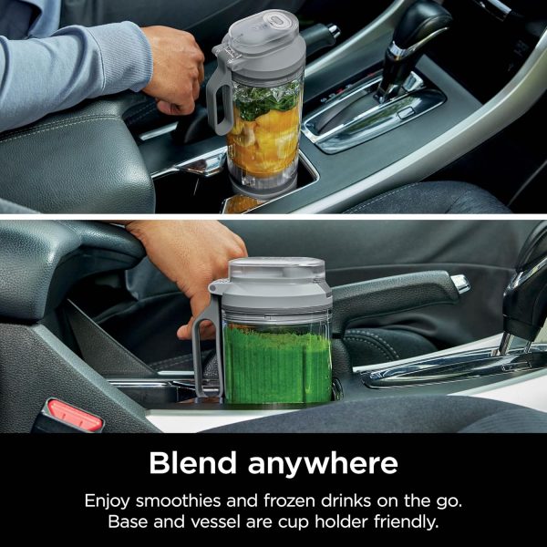 ⁦Ninja Blast Max, Portable Blender + Twist & Go, Personal Blender, Ninja Blender, Smoothie, Blend, Ice Crush, 3 Programs, Cordless, 22 oz removable Vessel, Dishwasher Safe, Leakproof, Silver, BC251SL⁩ - الصورة ⁦9⁩