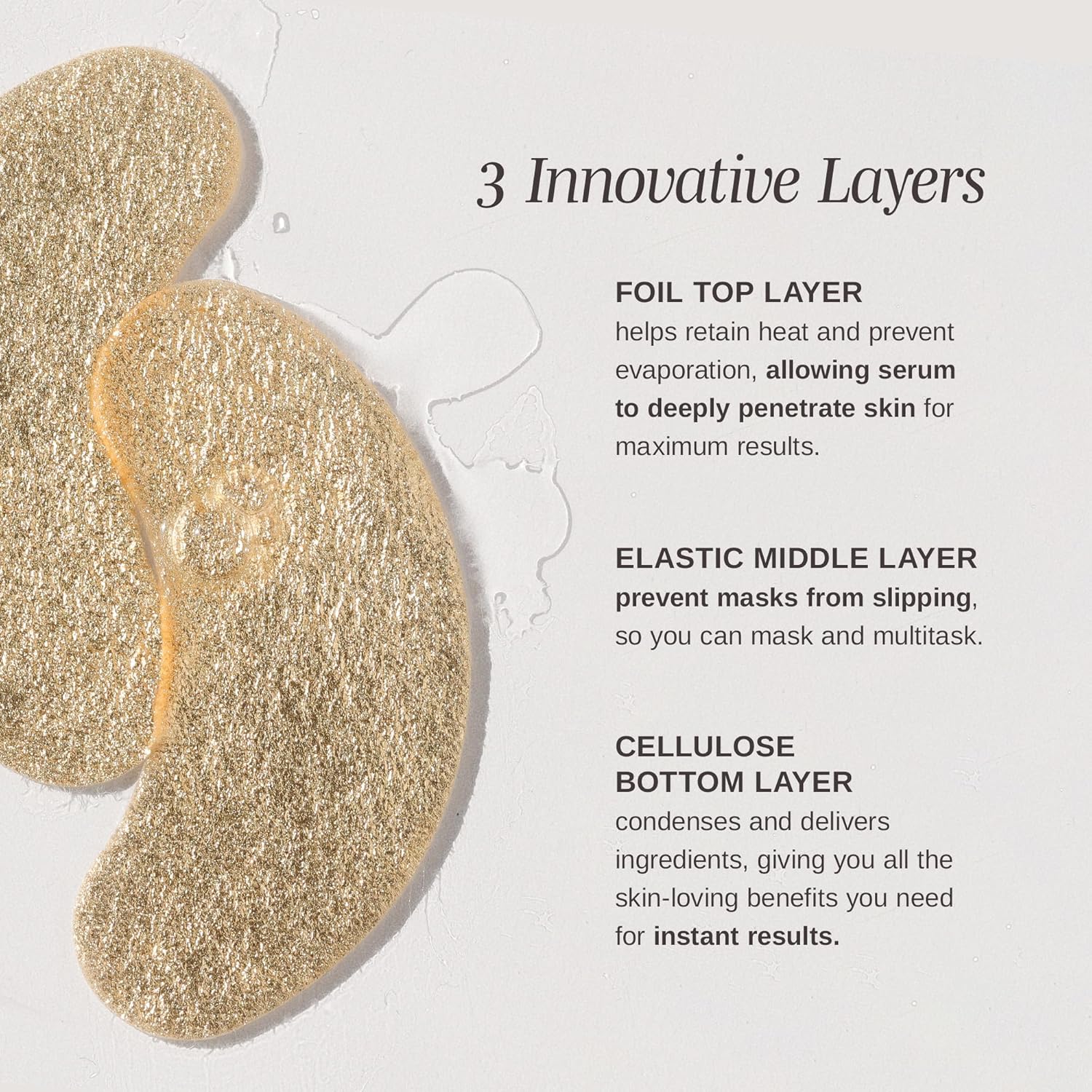 Wander Beauty Baggage Claim Gold Eye Masks with Hyaluronic Acid - 6 Pair 2 Wander Beauty Baggage Claim Gold Eye Masks with Hyaluronic Acid - 6 Pair - الصورة 2