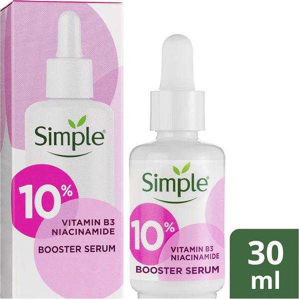 ⁦Simple 10% Niacinamide Booster Serum - Face Serum with Vitamin B3 & B5 – Evens Skin Tone & Texture, Strengthens Skin Barrier, For All Skin Types Including Sensitive Skin 30 ml⁩ - الصورة ⁦7⁩