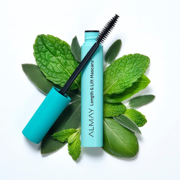 ⁦Almay Length & Lift Mascara, Plant Based Volumizing Lengthening Eye Makeup, Hypoallergenic and -Fragrance Free, 010 Blackest Black, 0.24 fl. oz.⁩ - الصورة ⁦7⁩