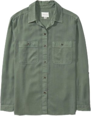 AMERICAN EAGLE Womens U-0355-3696-309 Long-Sleeve Button-Up Shirt