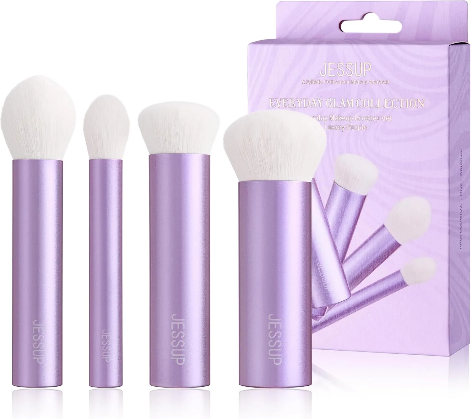 Jessup Makeup Brushes Set 4pcs Face Kabuki Brush for Foundation jpg