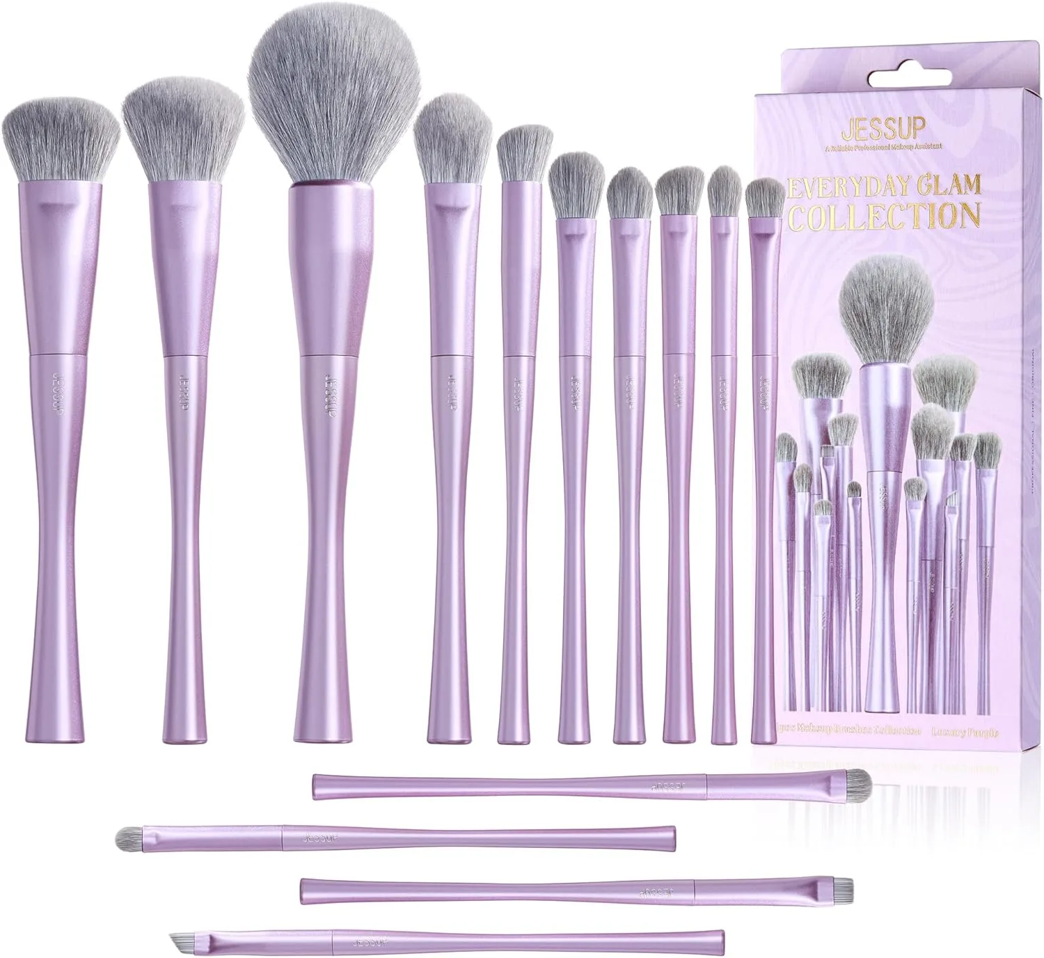 Jessup Makeup Brushes Set Professional 14pcs Vegan Make Up Brushes jpg