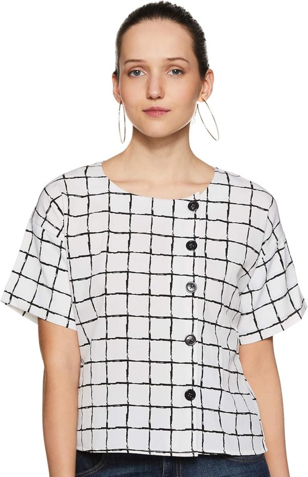 Krave Women's Checkered Regular Top