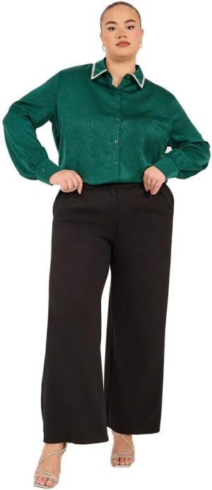 Styli Women's Plus Size Embellished Collar Shirt