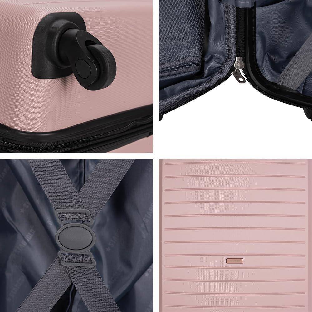 STARGOLD Travel Trolley Suitcase Set of 4 PCS Polyester Fabric Luggage Bag with Lockable System Bag-T88DB 8 STARGOLD Travel Trolley Suitcase Set of 4 PCS Polyester Fabric Luggage Bag with Lockable System Bag-T88DB - الصورة 9